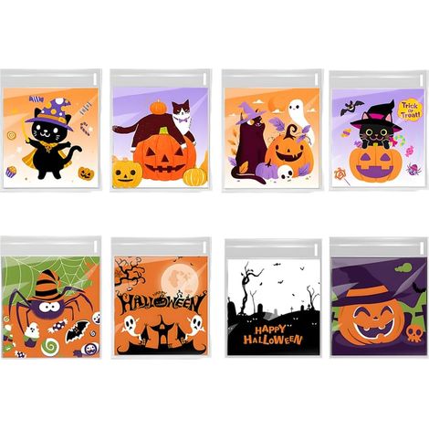 200 Pièces Sachet Bonbon, Sacs d'Halloween, 10 x 10 cm, Petits Sacs Cadeaux, Pour Bonbons, Sachets De Mariage, Bijoux (1/5)