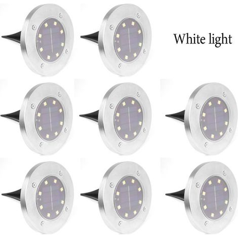 Ein Set aus 8 wasserdichten LED-Solarleuchten aus Edelstahl ist perfekt für Gärten und Terrassen. (1/4)