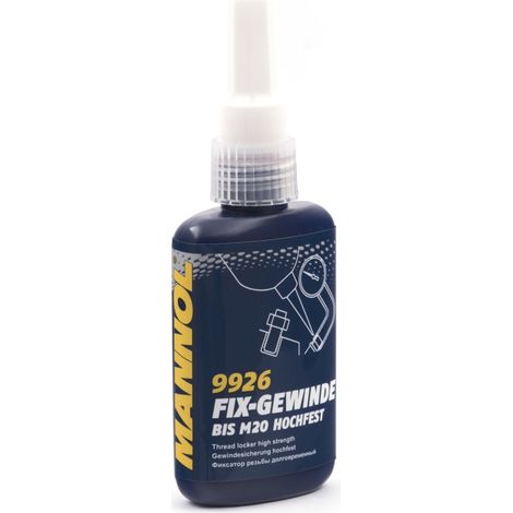 Adesivo per filettature di cuscinetti, rosso forte, 50 ml