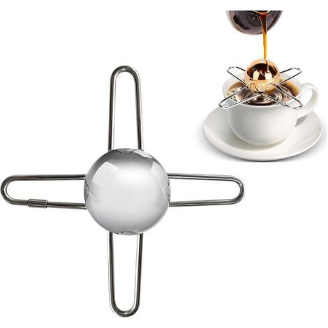 Boule de refroidissement pour café à expresso - Boule congelée réutilisable en acier inoxydable - Outils de boule de glace pour café, cocktails, bourbon (1/5)
