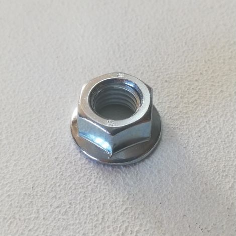M 10 chiave 15 - 25pz dado esagonale flangiato zincato passo grosso (1/4)