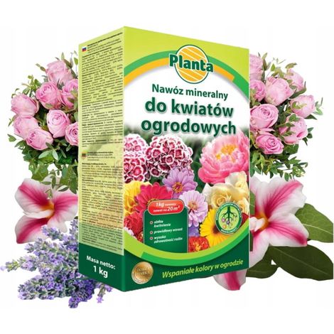 Fertilizzante minerale per fiori da giardino 1 kg Fioritura intensiva e prolungata (1/2)