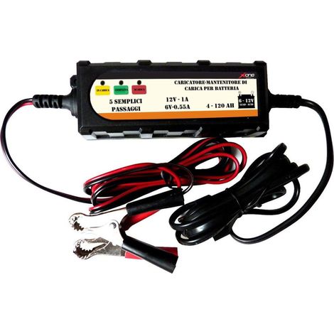 TRADE SHOP - Caricabatteria Mantenitore Di Carica Batteria Piombo Moto Auto 12v -