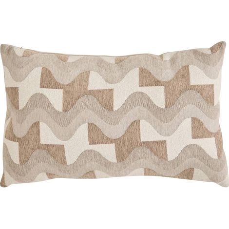 Coussin en Jacquard Chenillé "Floe" 38x58cm Beige