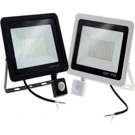 1PACK - 100W Projecteur LED détecteur de mouvement,Blanc Froid (6500K) 10000LM Projecteur LED Exterieur Avec Detecteur Imperméable IP66 Projecteur LED exterieur de sécurité pour, garage, couloir [Clas