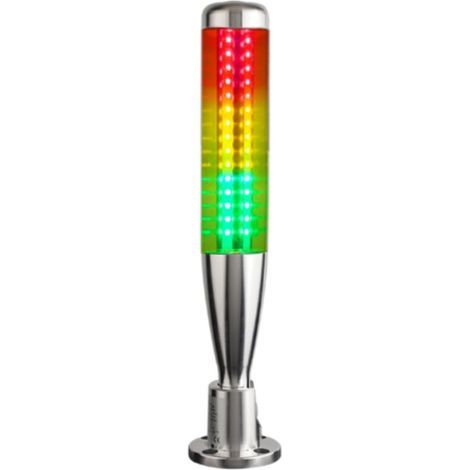 LED Avertissement Tour Signal Lumière, Feux D'avertissement Industriels Colonne De Signalisation Industrielle, Dc 24v Lumières De Pile De Tour De Signal à LED Avec Buzzer Et Base Rotative Pour Machine (1/5)