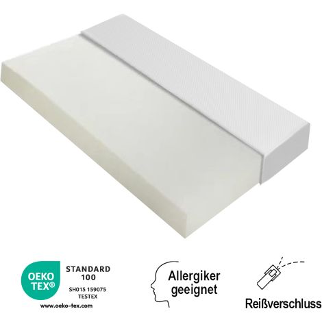 Matelas confortable 90x200cm H3 tissu antidérapant certification OEKO-TEX poignées ergonomiques (1/5)