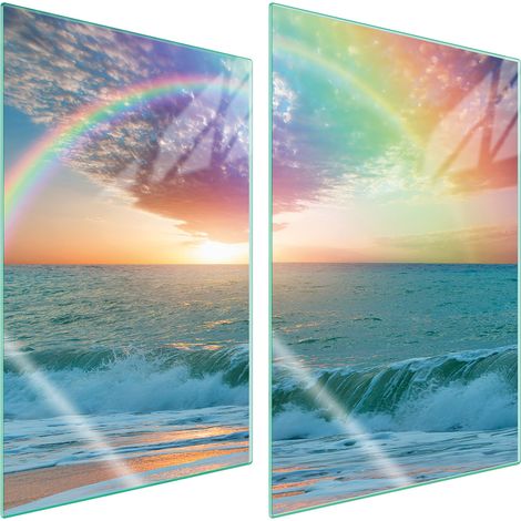 PIASTRA PROTETTIVA IN VETRO PER CUCINA 2x35x52 SEA (1/5)