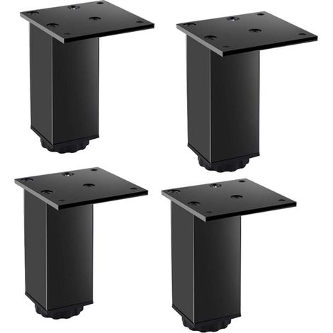 Juego de 4 patas para muebles, patas de mesa, tornillos incluidos, aptas para sofás, mesas de centro, armarios, soportes de TV, escritorios, estanterías y tocadores. (1/5)