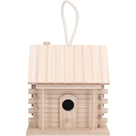 Cabane à Oiseaux en Bois Rustique - Nichoir Extérieur et Décoration Intérieure (1/5)