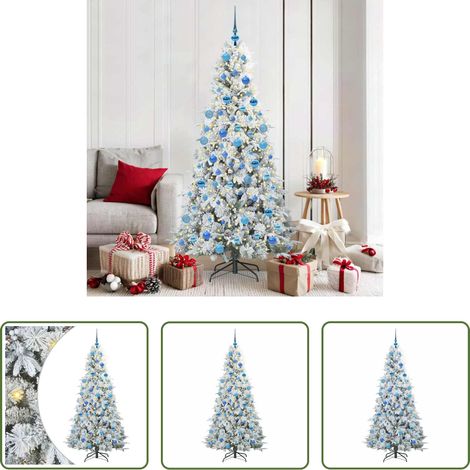 Dekoration -  Künstlicher klappbarer Weihnachtsbaum Weiß 180 cm PE und PVC