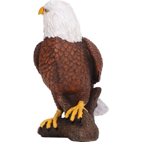 Statue d'aigle à tête blanche, style « tête tournée », détails soignés, figurine patriotique en résine stable et durable, idéale pour le bureau, la famille ou un café. Parfaite pour le bureau, la mais (1/5)