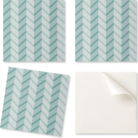 Baldosas de vinilo autoadhesivas para pasillo, estampado de rayas en zigzag, 4x50x50 cm