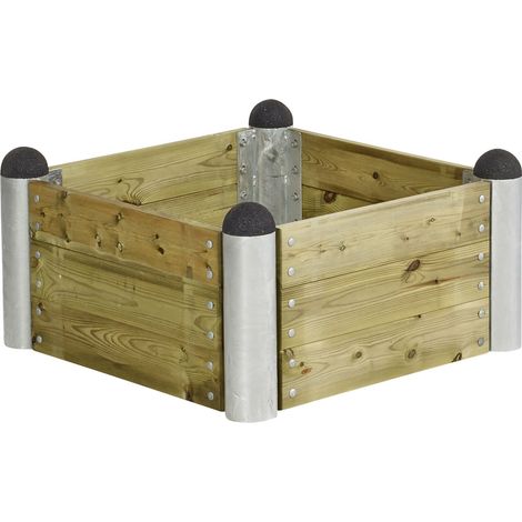Plus Hochbeet Pipe 6 80 x 80 x 36 cm Hochbeete aus Holz