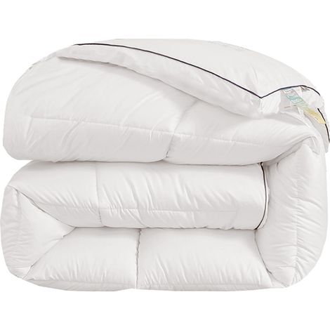 Couette Fraîcheur Été-Hiver - Coton 98 % - Taille Queen 200x150 cm - Double Face Respirant - Lavable En Machine - 1 Pièce (1/5)