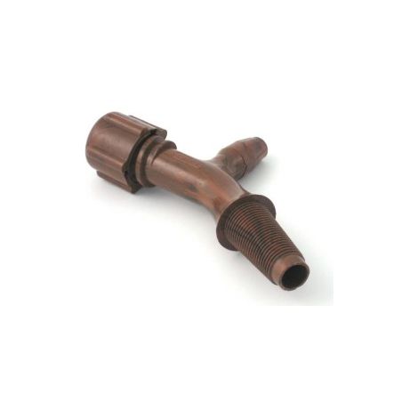 Rubinetto a botte curva in plastica da 40 mm filetto 20 mm