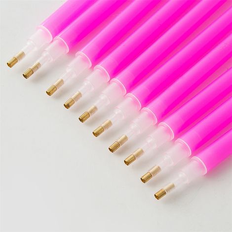 Lot de 10 pinceaux à double embout pour peinture diamant, pinceaux pour broderie et peinture diamant DIY (1/2)