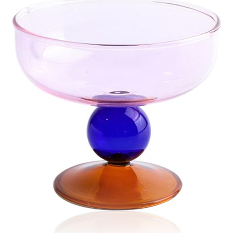 Coupes à glace en verre, coupes à dessert colorées, coupes à salade de fruits vintage en verre sur pied pour les fêtes. (1/5)