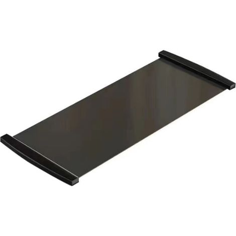 Tapis de glisse antidérapant pour exercices d'équilibre et fitness à la maison, 180x50cm noir - Matériel d'entraînement avec couvre-chaussures et tutoriel