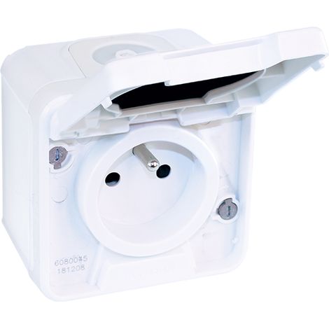 presa di corrente 2P+T 16A sporgenza IP55 - OXXO Bianco
