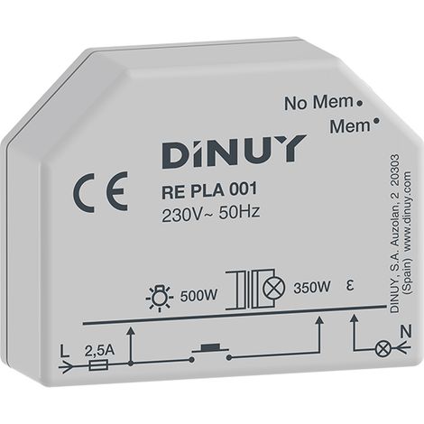 Regulador para bombillas incandescentes y halógenas RE.PLA.001 de Dinuy