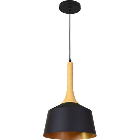 Lampada a sospensione modello GIANI de INTERLUSA con finitura nera (1/5)
