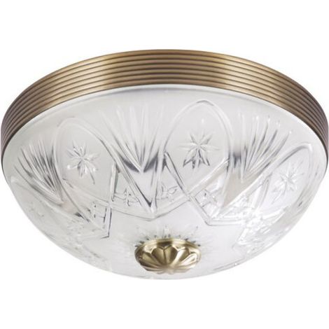 Lámpara de techo de cristal de 32 cm, casquillo E27, 2x60W, redonda, marrón, Annabella 8638 Rabalux (1/3)