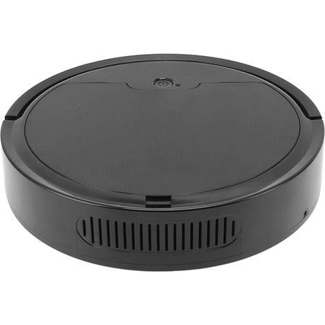 Aspirateur robot 3 en 1, chargement USB, aspiration de 1800 Pa, minuterie, fonction de lavage automatique intelligente, bac à poussière de 400 ml, noir