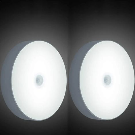 LED-Nachtlicht mit Bewegungssensor, USB-Anschluss, elektromagnetischer Anziehungskraft, geeignet für Babyzimmer, Badezimmer, Flur, Kleiderschrank (Weiß)