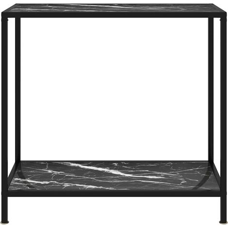 Maison Exclusive - Table console Noir 80x35x75 cm Verre trempé (1/5)