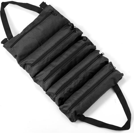 Schwarze Werkzeugtasche, 4728 cm, 1 Stück, Werkzeugtasche für Fahrzeugreparaturen, Rolltasche, tragbare Aufbewahrungstasche für Hardware-Werkzeuge. (1/5)
