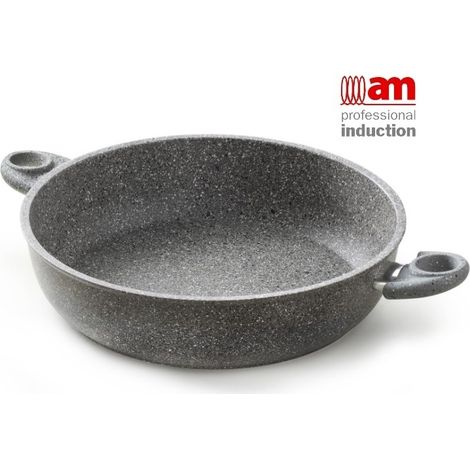Pentola Tegame anche Induzione 2 Manici Cuore di pietra 32 cm Accademia Mugnano (1/2)