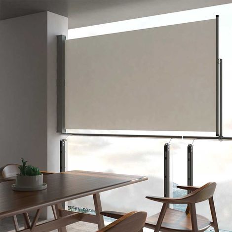 Auvent latéral rétractable de patio-Store banne rétractable de balcon 140 x 300 cm Blanc cassé 427000 (1/5)