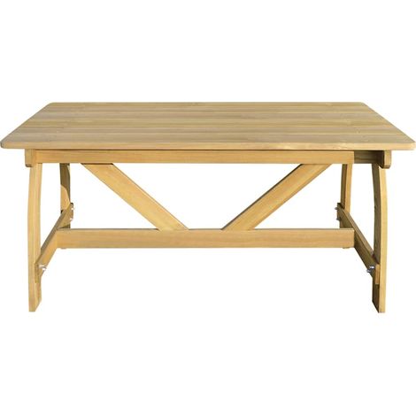 Table de jardin Table d'extérieur 150x74x75 cm Bois de pin imprégné (1/3)