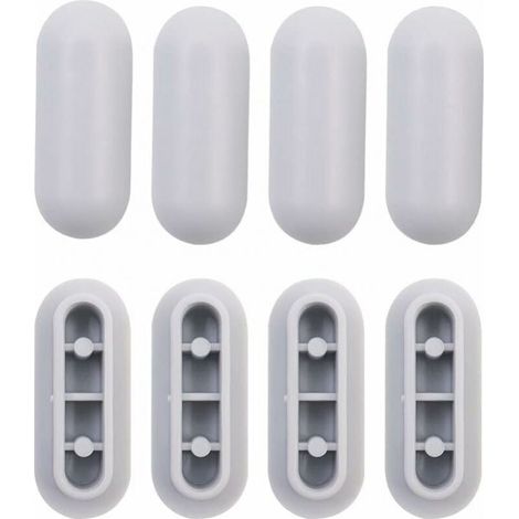8-Piece Universal Toilet Seat Bumper Kit, Plastic Toilet Seat Bumper Replacement (1/4)