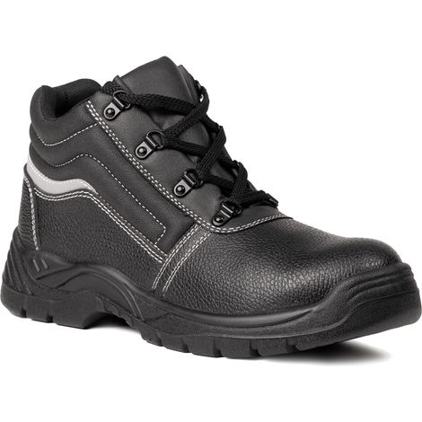 Coverguard – Chaussures de sécurité hautes S1P SRC cuir grainé Barton noir – Embout acier 200 joules – Semelle anti-perforation – Doublure imper respirante - MASTER12