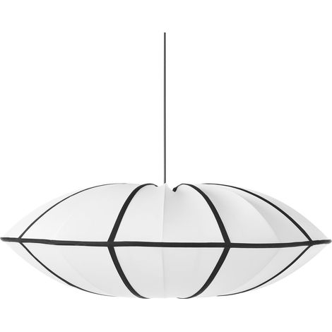 Lampada a sospensione di design moderno Plafoniera in nylon sintetico Paralume bianco Guasare