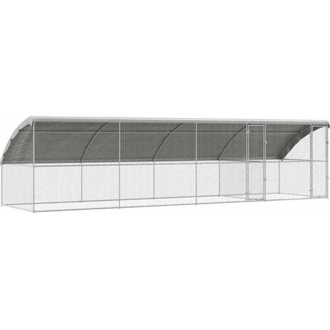 Maison Exclusive - Gabbia per polli 4 pcs Argento 800 x 200 x 200 cm (1/5)