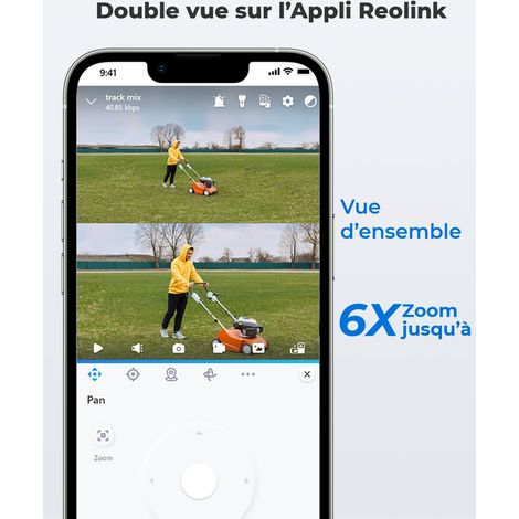 Reolink – Caméra de surveillance WiFi 4K 8MP PTZ – Zoom 6X – Détection humaine/véhicule/animal – Vision nocturne couleur – Suivi automatique — vue 3