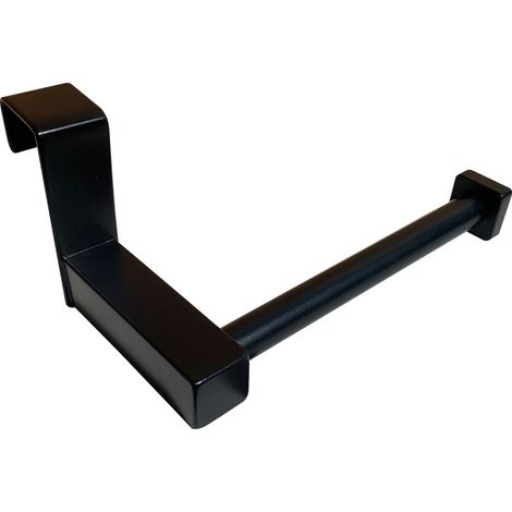 Kibath Portarrollos sin taladros de 20 negro acero inoxidable (1/4)