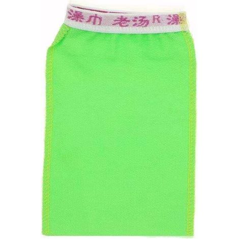 Lot de 5 gants de toilette exfoliants en viscose, verts (1/5)