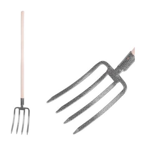 Gabel GD-029O, 4-zinkig, Grabgabel geschmiedet, mit Stiel