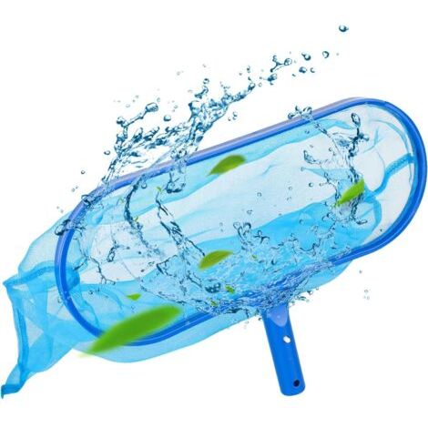 Épuisette de piscine Deluxe,Avec filet profond à mailles fines,Cadre en plastique extra stable,Accessoire de piscine,Pour piscine, étang, extérieur (1/5)