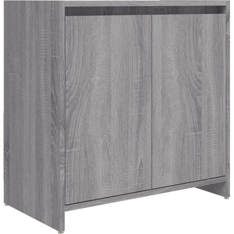 Meuble de Rangement Toilette,Armoire de bain Sonoma gris 60x33x61 cm Bois d'ingénierie -54256 (1/5)