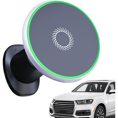 Chargeur sans fil pour charge rapide de 15 W avec support magnétique, support de téléphone portable pour voitures et véhicules, convient pour bureau, camion, véhicule, voiture, maison et (1/5)