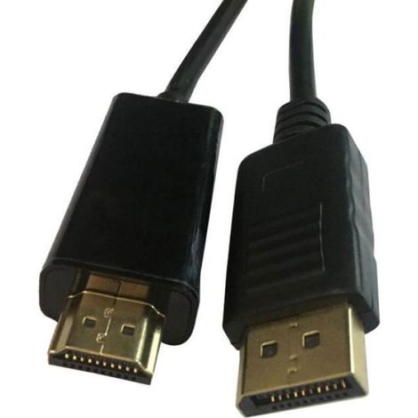 1.8M Displayport Display Port DP vers HDMI mâle à mâle Full HD haute vitesse @wh1296 (1/4)