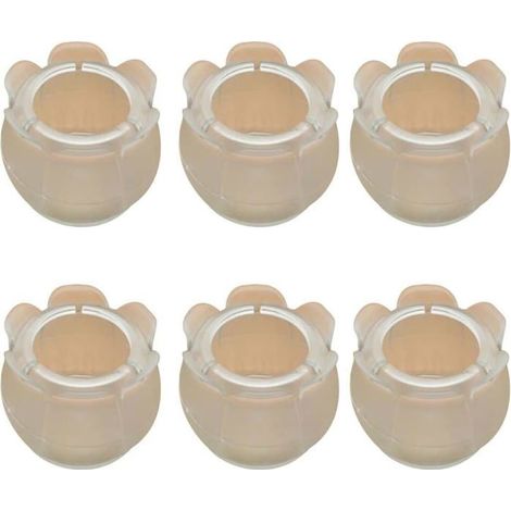 Protecteur de meubles en silicone pour meubles, couvre-jambes transparents, protège-pieds de chaise, 24 pièces (1/4)