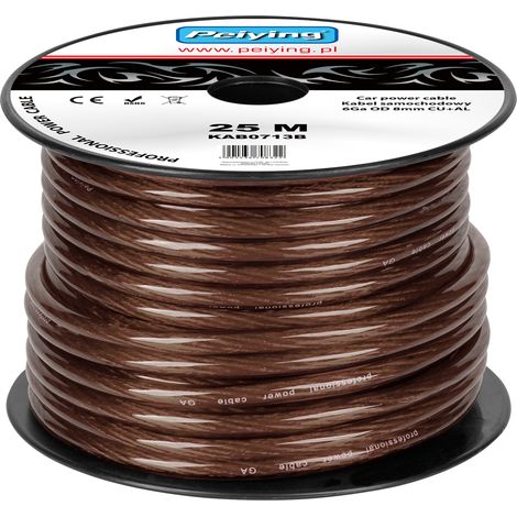 Kfz-Kabel 6 AWG OD 8 mm CU+AL 25 m Peiying
