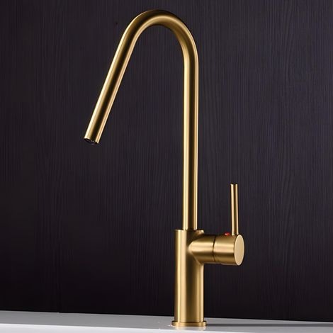 IMEX - grifo monomando de cocina alto oro (1/5)