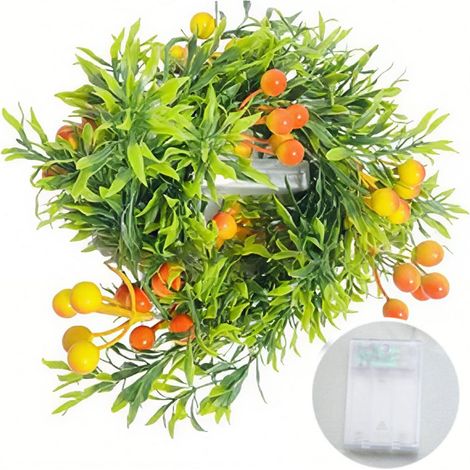 1Guirlande Lumineuse de Noël 35 LEDs Lumière Chaude 2 Modes Fixte + Clignotant Alimentation sur Piles pour Cheminée Escalier et Rampe 1,8m (1/5)